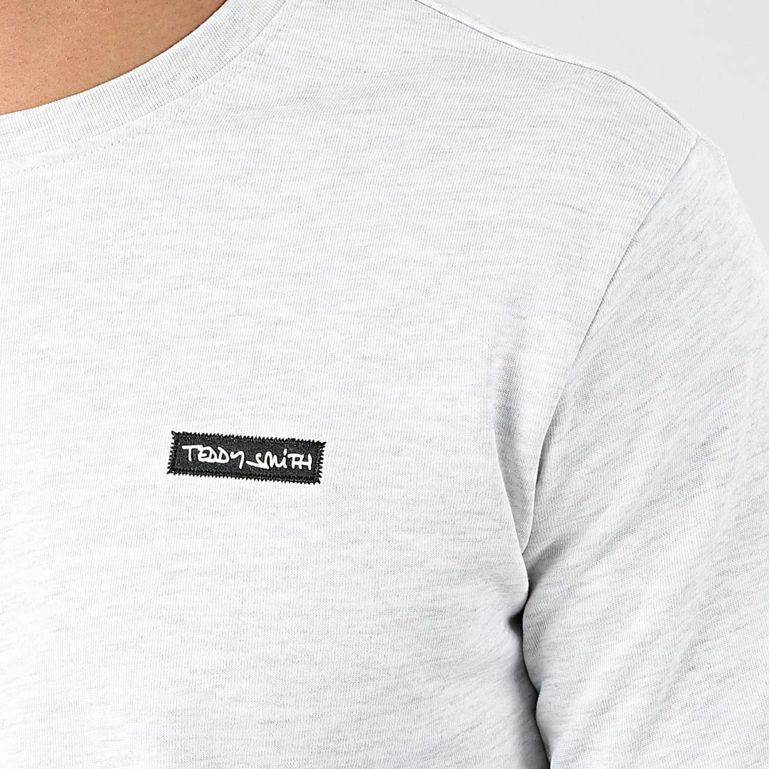 Nouveau 👍 Sweat Crewneck Nark Gris Clair Chiné de Teddy Smith 😉 4 Nouveau 👍 Sweat Crewneck Nark Gris Clair Chiné de Teddy Smith 😉 – Image 2