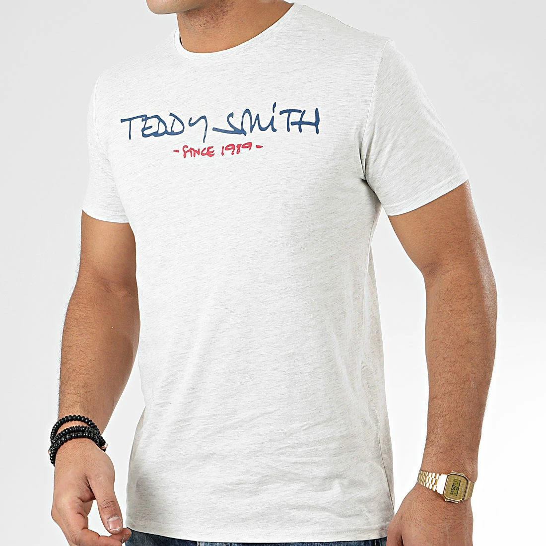 Meilleure affaire ❤️ Tee 👚 Shirt Ticlass Basic Gris Clair Chiné de Teddy Smith ⭐ 3 Meilleure affaire ❤️ Tee 👚 Shirt Ticlass Basic Gris Clair Chiné de Teddy Smith ⭐