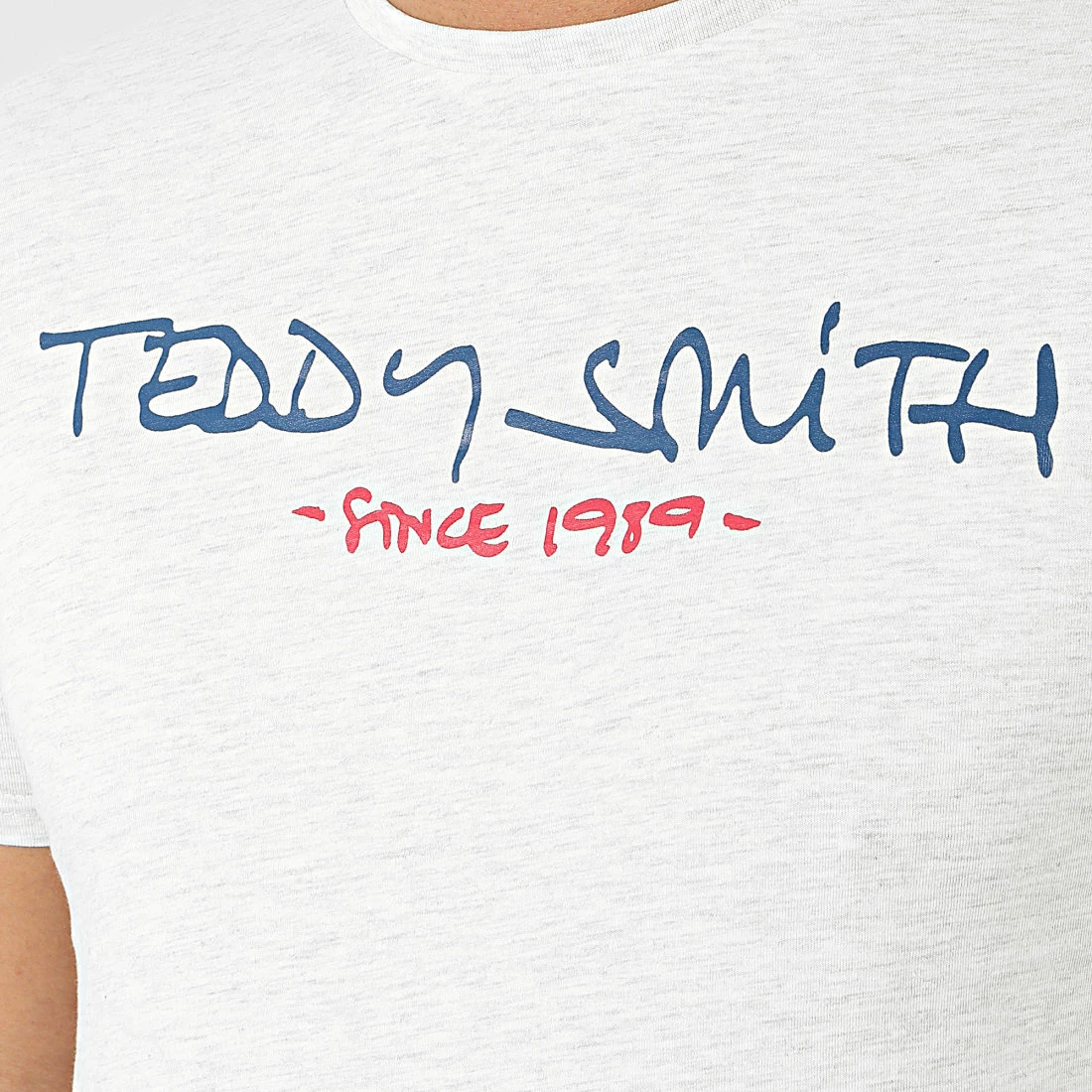 Meilleure affaire ❤️ Tee 👚 Shirt Ticlass Basic Gris Clair Chiné de Teddy Smith ⭐ 4 Meilleure affaire ❤️ Tee 👚 Shirt Ticlass Basic Gris Clair Chiné de Teddy Smith ⭐ – Image 2