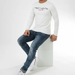 Coupon 😀 Tee 👕 Shirt Manches Longues Class Basic Gris Clair Chiné de Teddy Smith 😉 -Teddy Smith Soldes 2023 teddy smith 206644 11014748D 267 20191216T143345 04