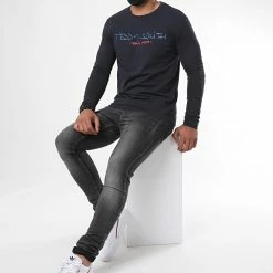 Meilleure vente 🎁 Tee 👚 Shirt Manches Longues Ticlass Basic Bleu Marine de Teddy Smith 💯 -Teddy Smith Soldes 2023 teddy smith 223724 11014748D 351 20200701T131655 03