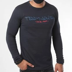 Meilleure vente 🎁 Tee 👚 Shirt Manches Longues Ticlass Basic Bleu Marine de Teddy Smith 💯 -Teddy Smith Soldes 2023 teddy smith 223724 11014748D 351 20200701T131658 04