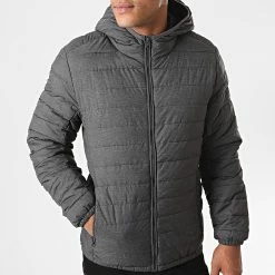 Tout neuf 🎁 Doudoune Capuche Blighter Gris Anthracite Chiné de Teddy Smith 🔔 -Teddy Smith Soldes 2023 teddy smith 227730 12013525D 125A 20200807T112628 03