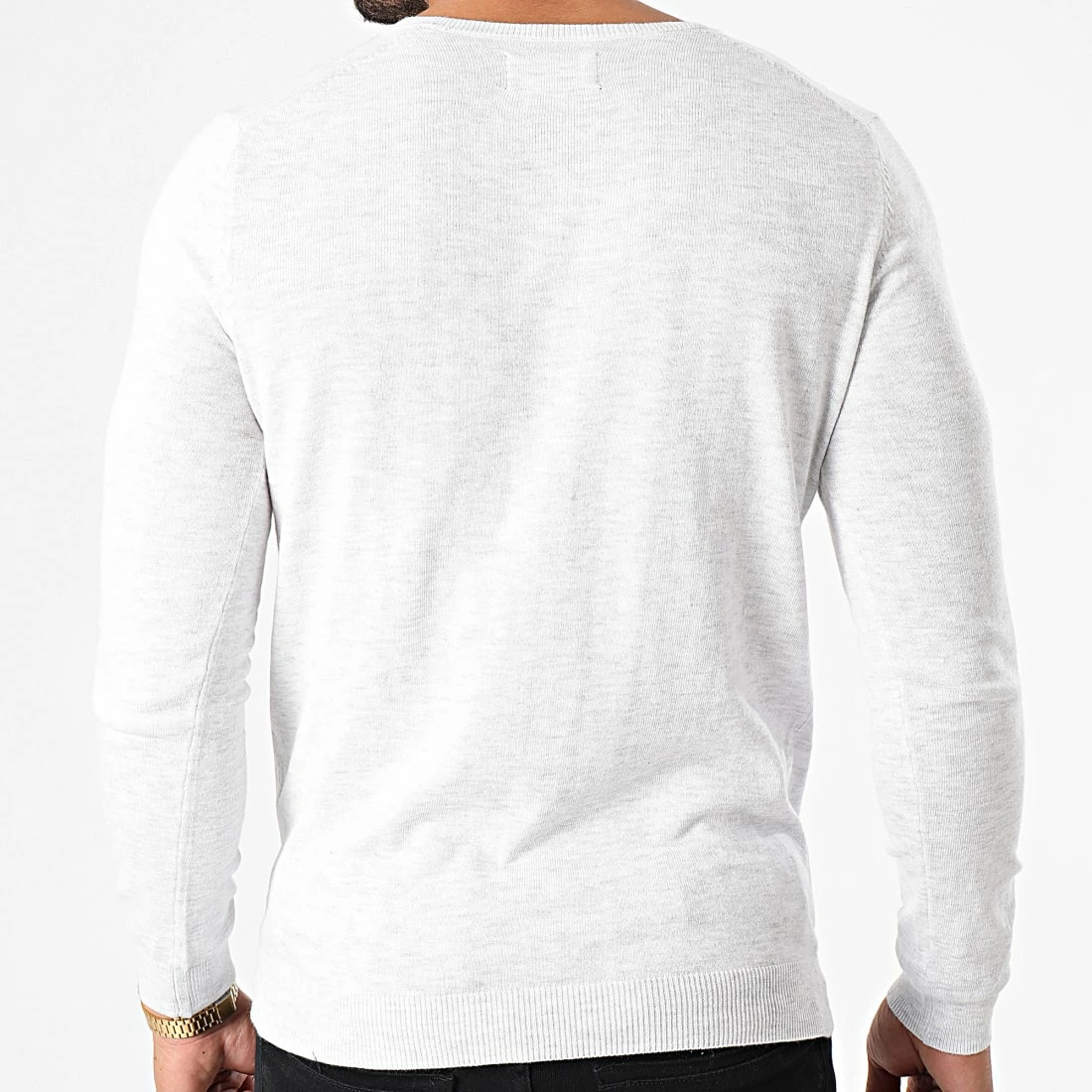 Nouveau 🔥 Pull Col V Poki Gris Chiné de Teddy Smith ❤️ 6 Nouveau 🔥 Pull Col V Poki Gris Chiné de Teddy Smith ❤️ – Image 4