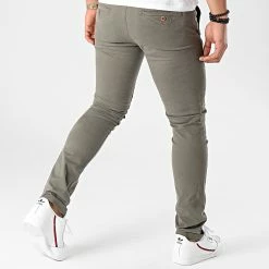Le moins cher 🧨 Pantalon Chino Pallas Vert Kaki de Teddy Smith 👍 -Teddy Smith Soldes 2023 teddy smith 244619 10114794D 463B 20201221T144641 04