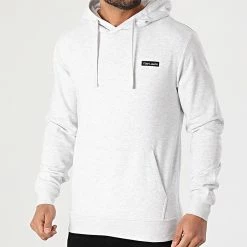 Meilleure affaire 🎁 Sweat Capuche Nark Gris Clair Chiné de Teddy Smith 🎉