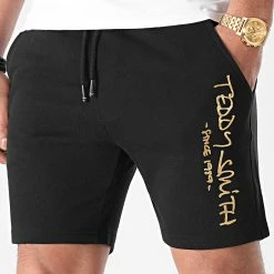 Le moins cher 🔥 Short Jogging Mickael Noir Doré de Teddy Smith 😀