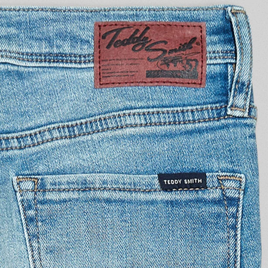 Promo 😀 Jean Skinny Enfant Flash Bleu Wash de Teddy Smith 🔔 5 Promo 😀 Jean Skinny Enfant Flash Bleu Wash de Teddy Smith 🔔 – Image 3
