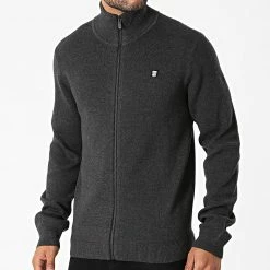 Offres 🔥 Veste Zippée Ettore 10915528D Gris Anthracite Chiné de Teddy Smith ✔️