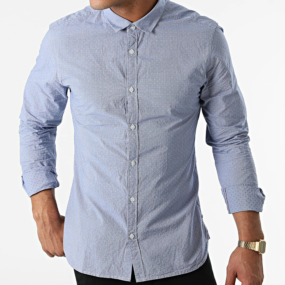 Offres 👍 Chemise Manches Longues Carton Bleu Clair de Teddy Smith 🛒 4 Offres 👍 Chemise Manches Longues Carton Bleu Clair de Teddy Smith 🛒 – Image 3