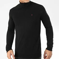 Grosses soldes ⌛ Pull Col Roulé Loki Noir de Teddy Smith ❤️