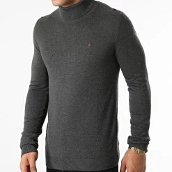 Tout neuf 👏 Pull Col Roulé Loki Gris Anthracite Chiné de Teddy Smith ⭐