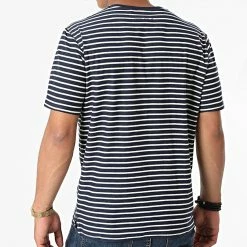 Sortie ✨ Tee 👕 Shirt A Rayures Elio Bleu Marine Blanc de Teddy Smith 🎉 -Teddy Smith Soldes 2023 teddy smith 279026 11015555D 303J 20210813T141304 04