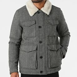 Tout neuf 🌟 Veste Col Mouton Geraud Gris Chiné de Teddy Smith 😉 -Teddy Smith Soldes 2023 teddy smith 289659 12015598 543 20211027T144821 03