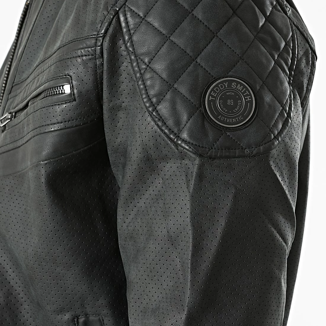 Grosses soldes 🎉 Veste Biker River Noir de Teddy Smith ⭐ 4 Grosses soldes 🎉 Veste Biker River Noir de Teddy Smith ⭐ – Image 2