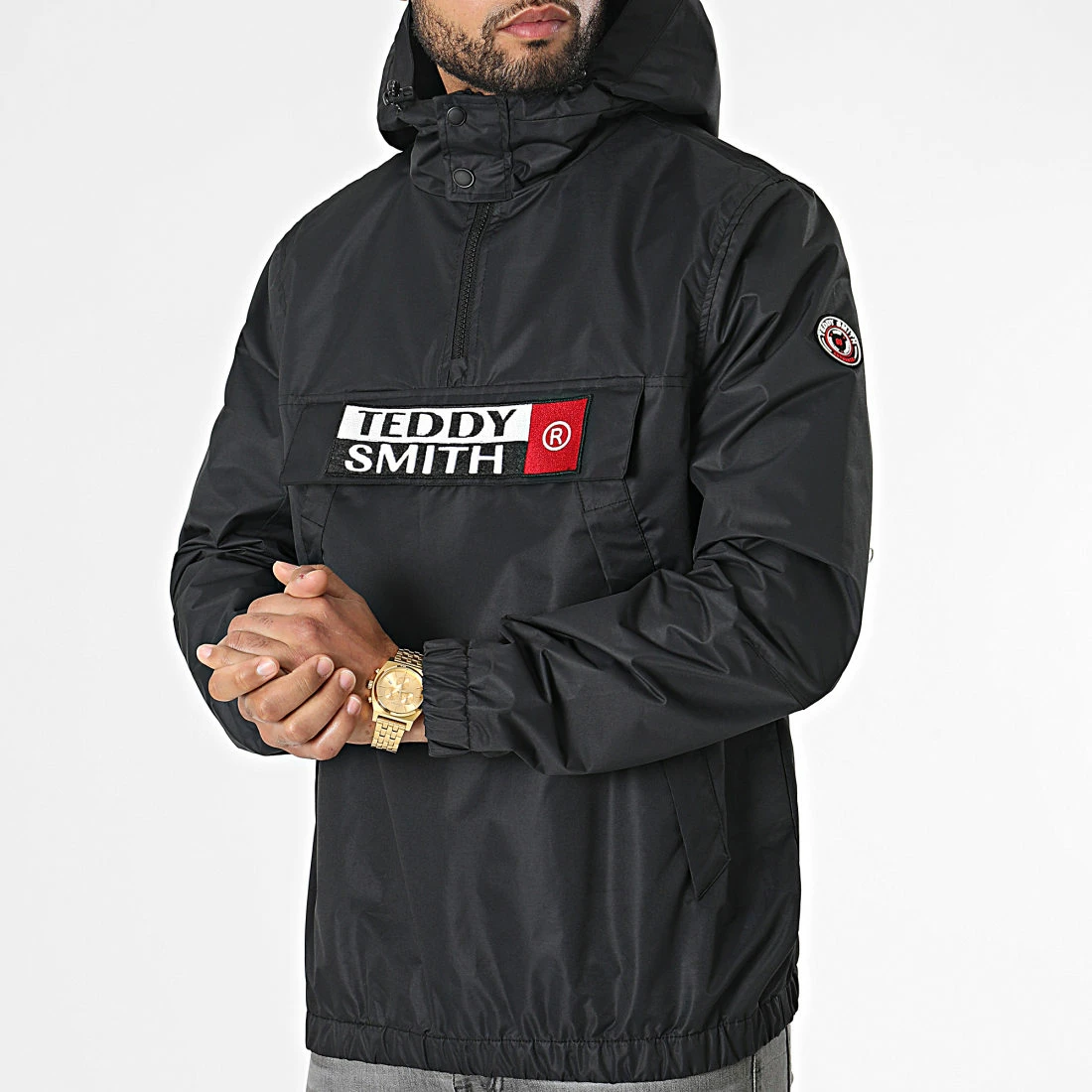Offres 👏 Coupe-Vent Ewen Noir de Teddy Smith 😀 4 Offres 👏 Coupe-Vent Ewen Noir de Teddy Smith 😀 – Image 2