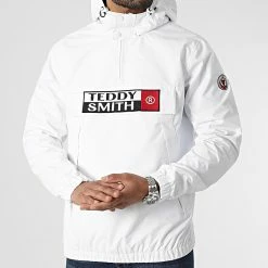 Teddy Smith Soldes 2023 8 Acheter ⭐ Coupe Vent Ewen Blanc de Teddy Smith 😍