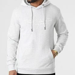 Coupon 🌟 Sweat Capuche Siclass HL10800108D Gris Clair Chiné de Teddy Smith 🛒