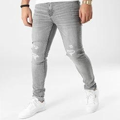 Grosses soldes 🛒 Jean Skinny Flash 10115684D Gris de Teddy Smith ⌛
