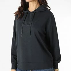 Le moins cher ❤️ Sweat Capuche Femme Aby Bleu Marine de Teddy Smith 🛒