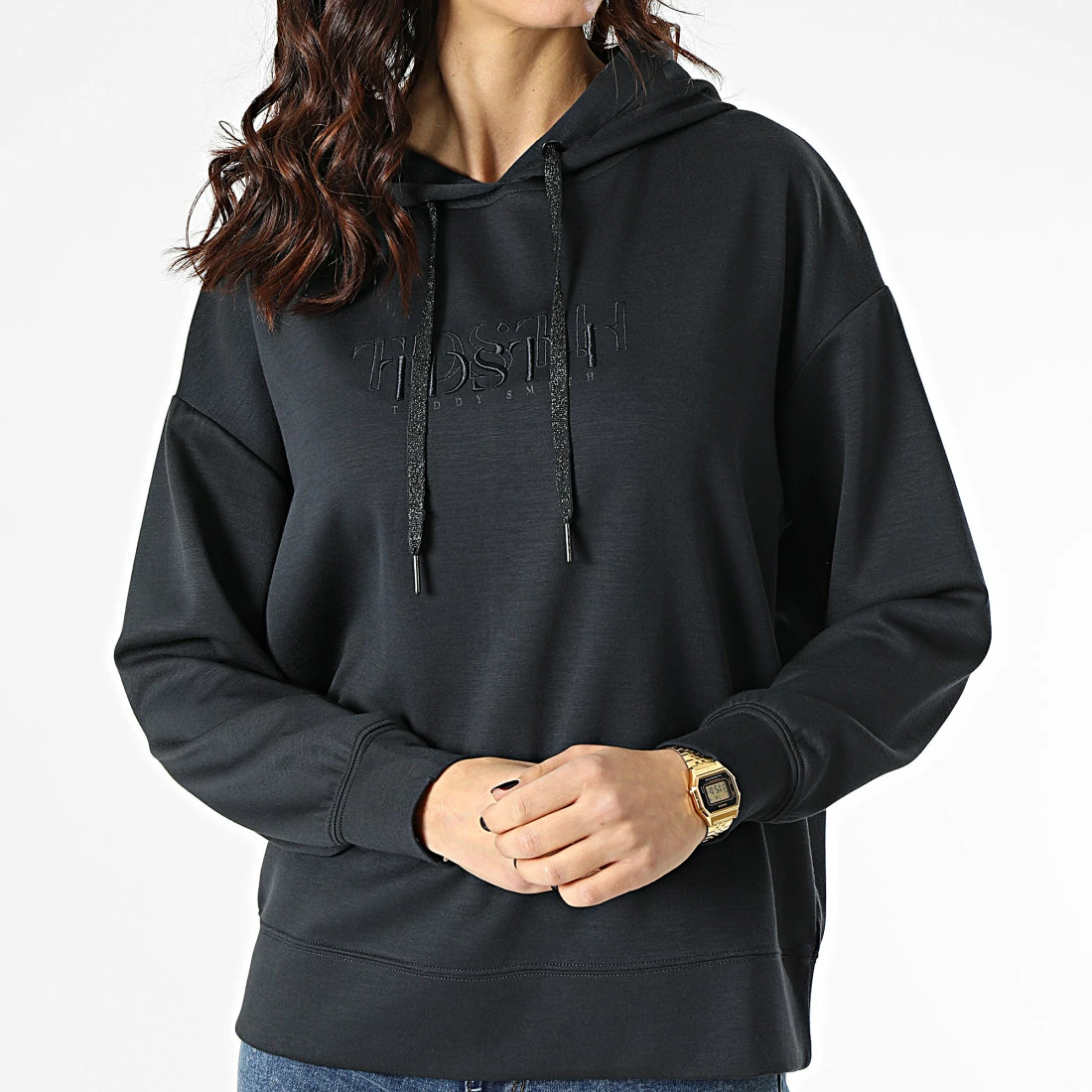 Le moins cher ❤️ Sweat Capuche Femme Aby Bleu Marine de Teddy Smith 🛒 5 Le moins cher ❤️ Sweat Capuche Femme Aby Bleu Marine de Teddy Smith 🛒 – Image 3