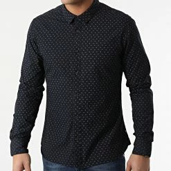 Offres 🔔 Chemise Manches Longues Carton 10711547D Bleu Marine de Teddy Smith 💯