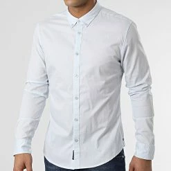 Budget ✔️ Chemise A Manches Longues Volt 2 10715700D Bleu Clair de Teddy Smith ✨