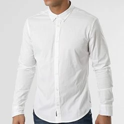 Budget 🔔 Chemise A Manches Longues Volt 2 10715700D Blanc de Teddy Smith ❤️