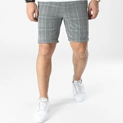 Coupon 🌟 Short A Carreaux Spike 10415949D Gris de Teddy Smith 💯 -Teddy Smith Soldes 2023 teddy smith 302590 10415949D 235C 20220218T142826 03