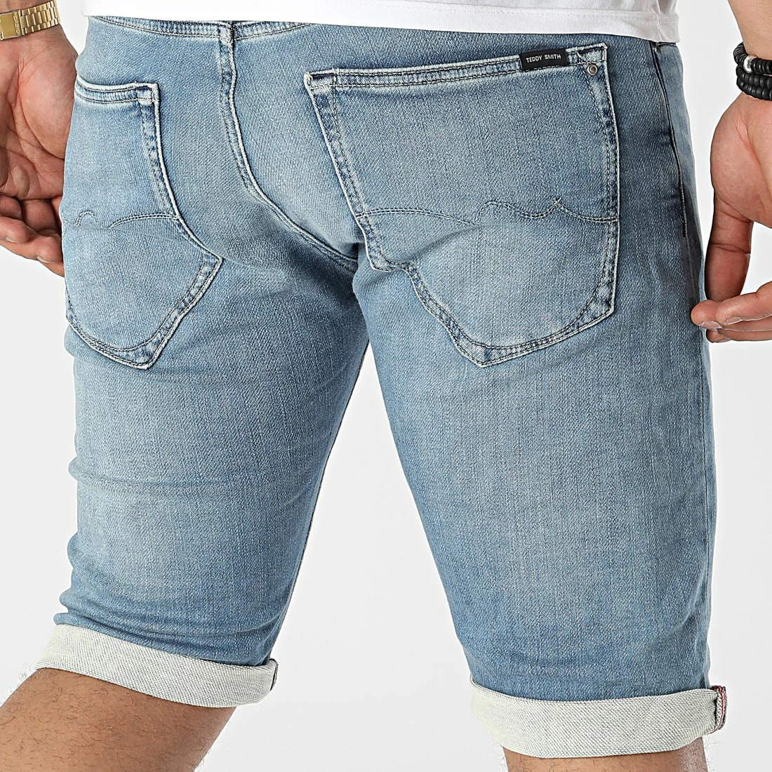 Promo 😍 Short Jean Scotty 3 Bleu Denim de Teddy Smith 🔥 6 Promo 😍 Short Jean Scotty 3 Bleu Denim de Teddy Smith 🔥 – Image 4