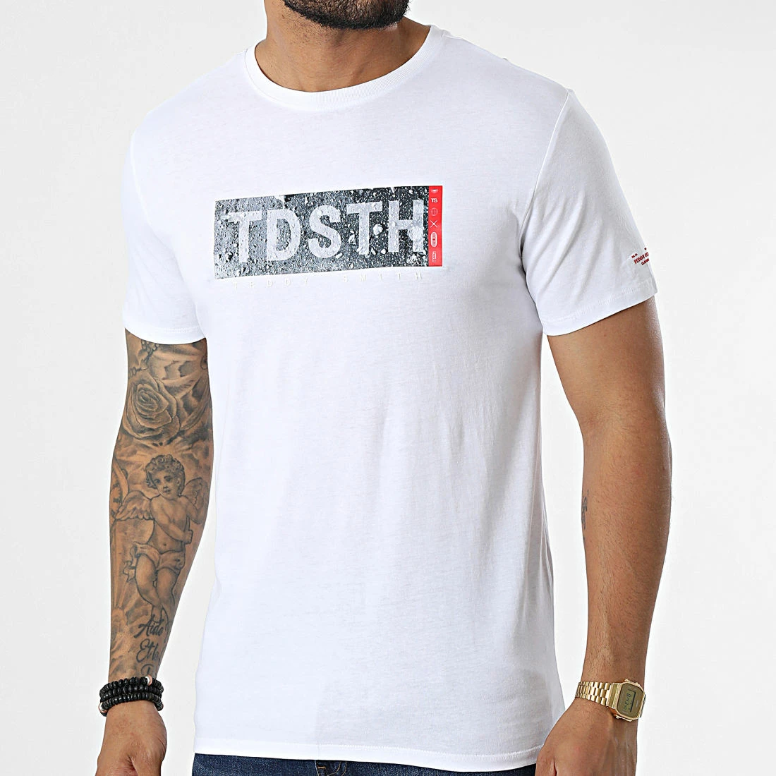 Bon marché 🌟 Tee 👕 Shirt Ezio 2 Blanc de Teddy Smith 🌟 3 Bon marché 🌟 Tee 👕 Shirt Ezio 2 Blanc de Teddy Smith 🌟