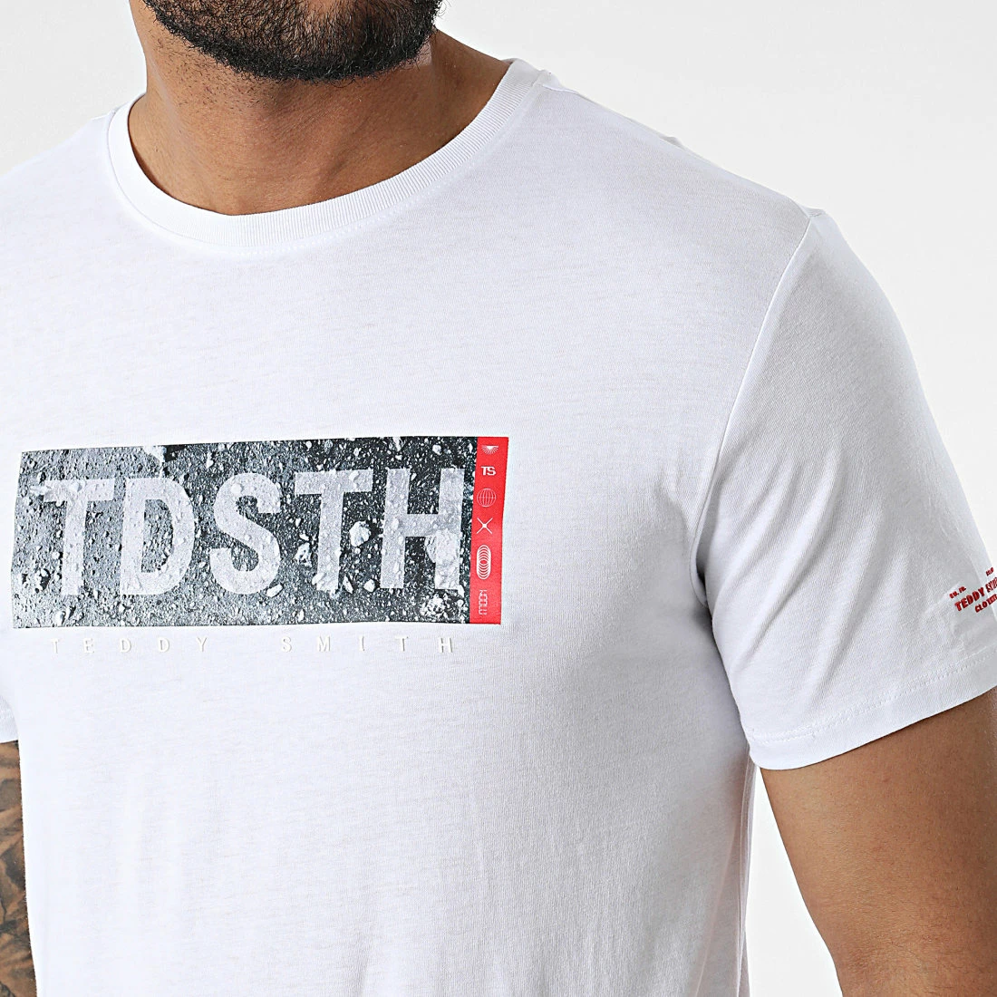 Bon marché 🌟 Tee 👕 Shirt Ezio 2 Blanc de Teddy Smith 🌟 4 Bon marché 🌟 Tee 👕 Shirt Ezio 2 Blanc de Teddy Smith 🌟 – Image 2