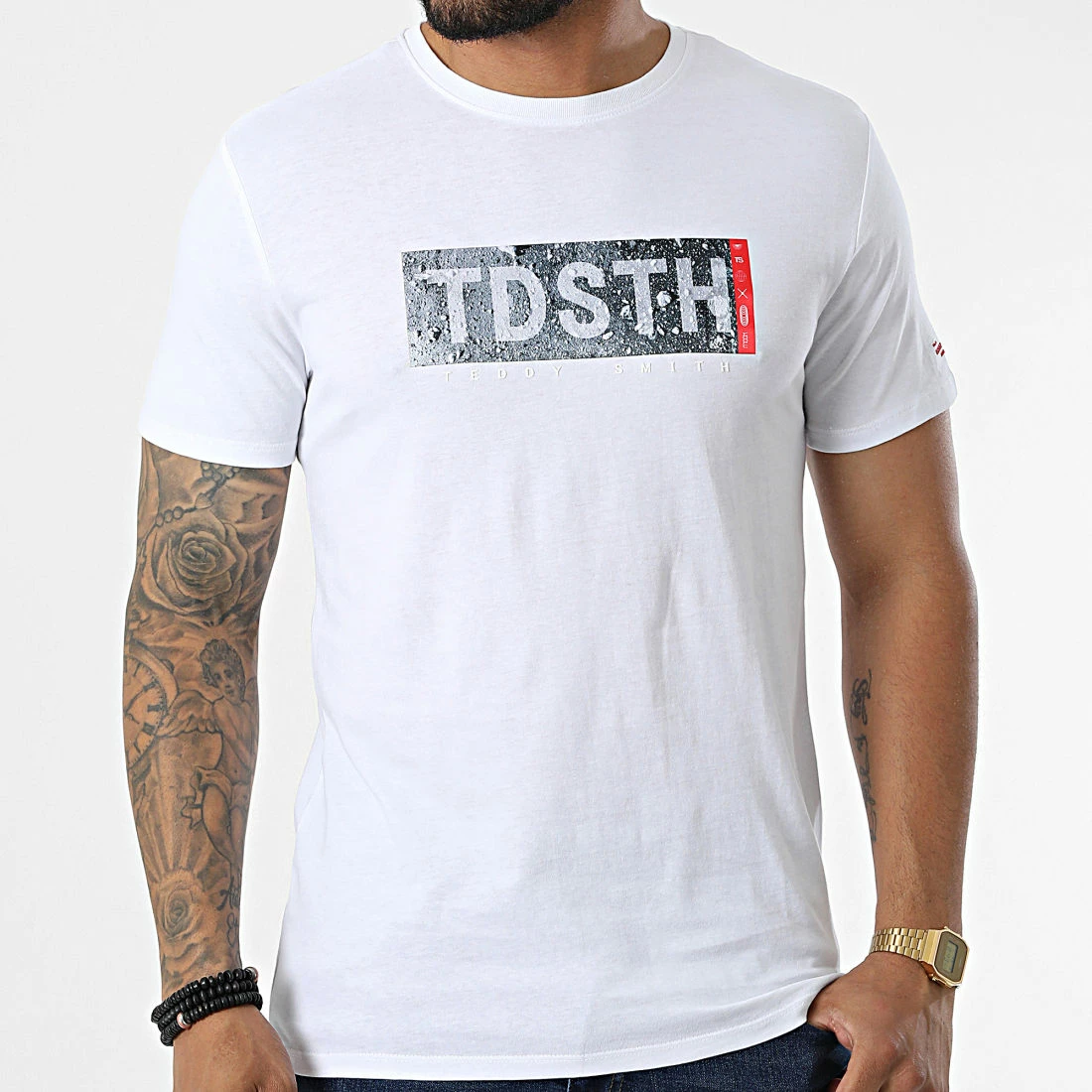 Bon marché 🌟 Tee 👕 Shirt Ezio 2 Blanc de Teddy Smith 🌟 5 Bon marché 🌟 Tee 👕 Shirt Ezio 2 Blanc de Teddy Smith 🌟 – Image 3