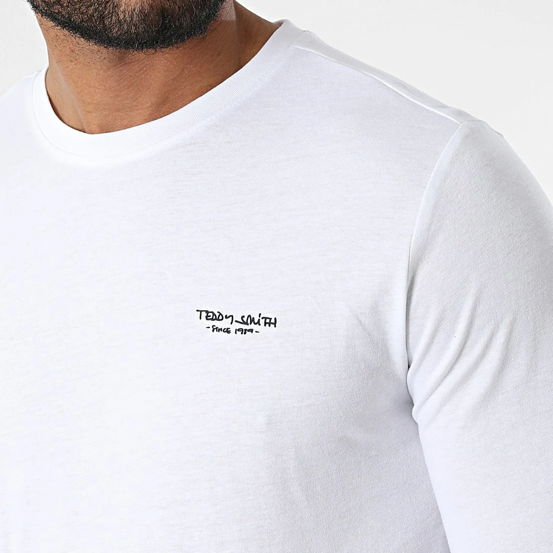 Meilleur prix 🔔 Tee 👚 Shirt Manches Longues The-Tee Blanc de Teddy Smith 💯 4 Meilleur prix 🔔 Tee 👚 Shirt Manches Longues The-Tee Blanc de Teddy Smith 💯 – Image 2