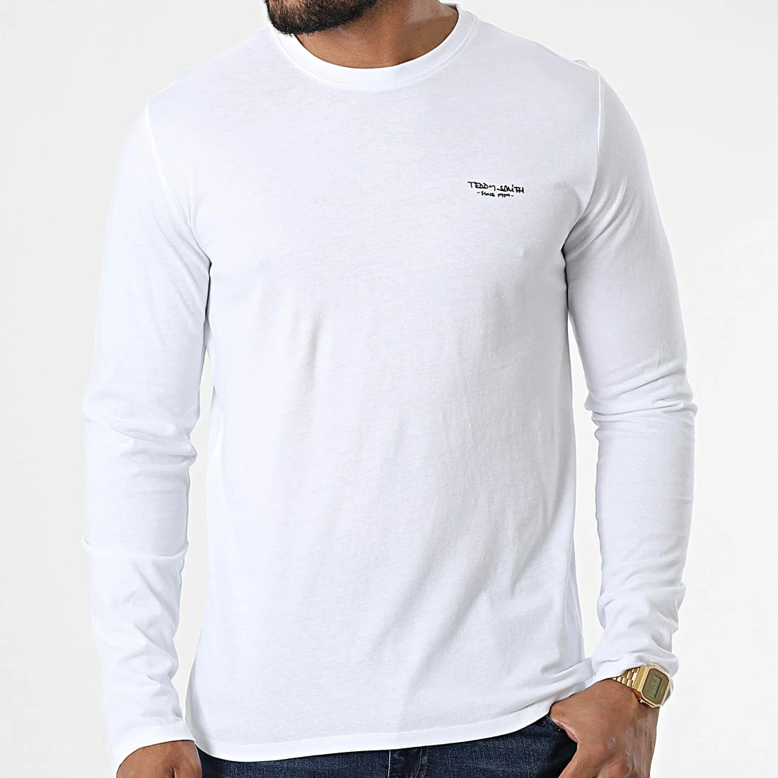 Meilleur prix 🔔 Tee 👚 Shirt Manches Longues The-Tee Blanc de Teddy Smith 💯 5 Meilleur prix 🔔 Tee 👚 Shirt Manches Longues The-Tee Blanc de Teddy Smith 💯 – Image 3