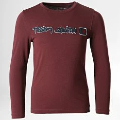Sortie 🔥 Tee 👕 Shirt Enfant Clap Bordeaux de Teddy Smith ⌛