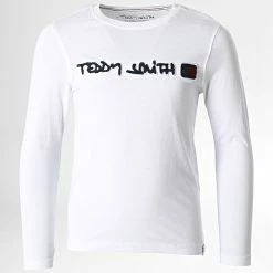 Nouveau ✔️ Tee 👚 Shirt Enfant Clap Blanc de Teddy Smith 🔔