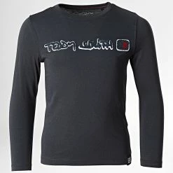 Vente flash 🎉 Tee 👕 Shirt Enfant Clap Bleu Marine de Teddy Smith 🥰