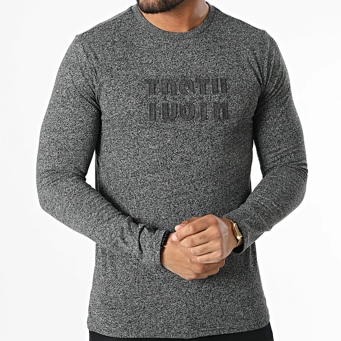 Meilleure affaire 💯 Tee 👕 Shirt Manches Longues Javen Gris Anthracite Chiné de Teddy Smith 🔔 3 Meilleure affaire 💯 Tee 👕 Shirt Manches Longues Javen Gris Anthracite Chiné de Teddy Smith 🔔