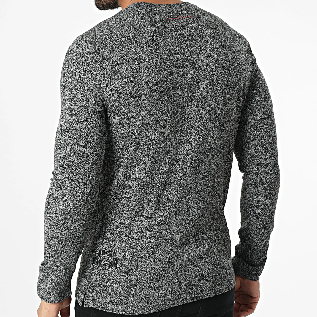 Meilleure affaire 💯 Tee 👕 Shirt Manches Longues Javen Gris Anthracite Chiné de Teddy Smith 🔔 5 Meilleure affaire 💯 Tee 👕 Shirt Manches Longues Javen Gris Anthracite Chiné de Teddy Smith 🔔 – Image 3