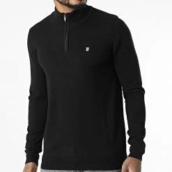 Promo 🥰 Pull Col Zippé Marty 2 Noir de Teddy Smith 🔥