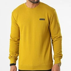 Coupon 🥰 Sweat Crewneck Nark 10814368D Jaune Moutarde de Teddy Smith ✨