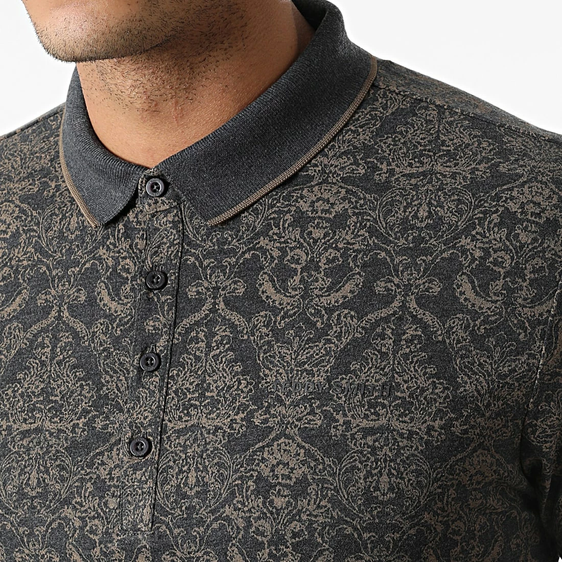 Promo ❤️ Polo Manches Courtes Pasy 2 Gris Anthracite Marron de Teddy Smith 😉 4 Promo ❤️ Polo Manches Courtes Pasy 2 Gris Anthracite Marron de Teddy Smith 😉 – Image 2