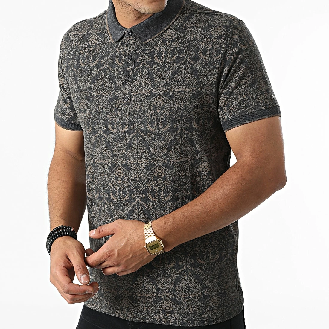 Promo ❤️ Polo Manches Courtes Pasy 2 Gris Anthracite Marron de Teddy Smith 😉 5 Promo ❤️ Polo Manches Courtes Pasy 2 Gris Anthracite Marron de Teddy Smith 😉 – Image 3