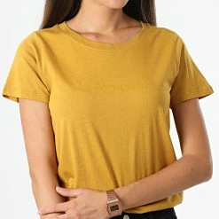 Vente flash ✔️ Tee 👚 Shirt Femme Ticia 2 Moutarde de Teddy Smith 🌟