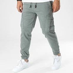 Offres 💯 Pantalon Cargo Pikers 2 Vert Gris de Teddy Smith 👍