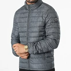 Promo ✨ Doudoune Blight Gris Anthracite Chiné de Teddy Smith 👍 -Teddy Smith Soldes 2023 teddy smith 333463 12011222D 133E 20220819T142726 03