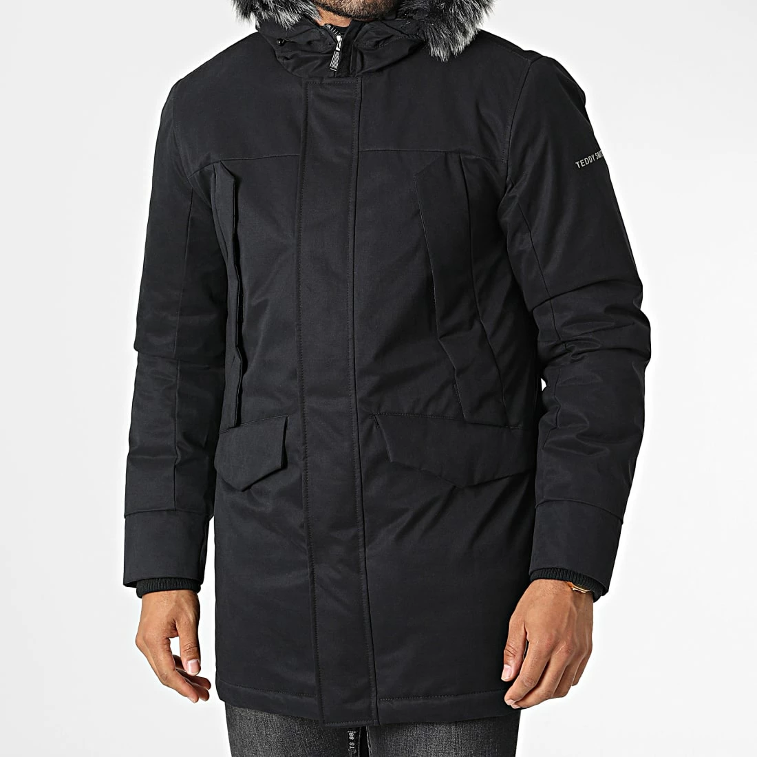 Nouveau 👏 Parka Capuche Fourrure Herman Noir de Teddy Smith 😍 5 Nouveau 👏 Parka Capuche Fourrure Herman Noir de Teddy Smith 😍 – Image 3