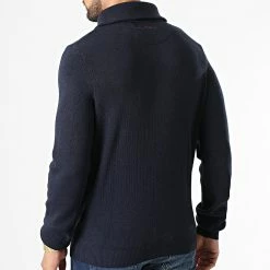 Promo 🌟 Pull Col Zippé Carmin Bleu Marine de Teddy Smith 🔥 -Teddy Smith Soldes 2023 teddy smith 333922 11516068D 303J 20220826T143458 04