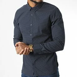 Meilleure affaire 😉 Chemise Manches Longues 10711547D Bleu Marine de Teddy Smith 👏 -Teddy Smith Soldes 2023 teddy smith 335337 10711547D 303JN 20220905T155922 03